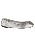 Tory Burch Crystal Logo Ballerinas Tory Burch Crystal Logo Ballerinas - Silver
