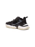 Moncler Sneakers In Black Leather And Mesh Moncler Sneakers In Black Leather And Mesh - Black