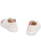 Thom Browne Heritage Canvas Sneakers Thom Browne Heritage Canvas Sneakers - panna