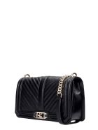 Rebecca Minkoff Chevron Qulted Shoulder Bag In Black Leather Rebecca Minkoff Chevron Qulted Shoulder Bag In Black Leather - black