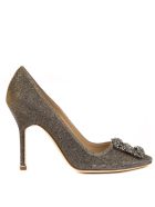 Manolo Blahnik Hangisi Dark Gold Cotton Pumps Manolo Blahnik Hangisi Dark Gold Cotton Pumps - Dark gold