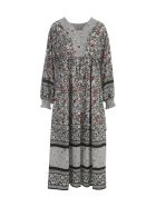 See by Chloé Fantasy V Neck L/s Long Dress See by Chloé Fantasy V Neck L/s Long Dress - Multicolore