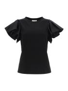 Alexander McQueen Ruffled T-shirt Alexander McQueen Ruffled T-shirt - BLACK