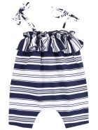 De Cavana Newborn Striped Romper De Cavana Newborn Striped Romper - Bianco-blu