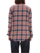 R13 Double Checkered Shirt R13 Double Checkered Shirt - RED BLUE PLAID W GREEN (Red)