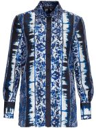 Alberta Ferretti Azulejos Silk Shirt Alberta Ferretti Azulejos Silk Shirt - Blu