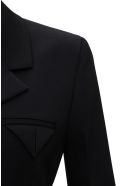 Bottega Veneta Black Single Breasted Wool Blazer Bottega Veneta Black Single Breasted Wool Blazer - Black