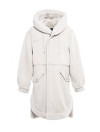 Elizabeth Sulcer's Capsule Cotton Drill, Metal-free Shearling And Leather Parka For Woman Mr & Mrs Italy Elizabeth Sulcer's Capsule Cotton Drill, Metal-free Shearling And Leather Parka For Woman - WHITE / SAIL WHITE