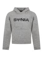 Sonia Rykiel Grey Swater For Girl With Logo Sonia Rykiel Grey Swater For Girl With Logo - Grey