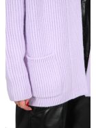 Rib-knit Cardigan Laneus Rib-knit Cardigan - Lilla