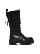 RED Valentino Shiny Black Leather Ankle Boot RED Valentino Shiny Black Leather Ankle Boot - Black