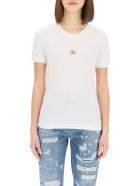 T-shirt With Metallic Dg Logo Dolce & Gabbana T-shirt With Metallic Dg Logo