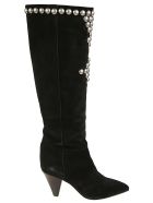 Isabel Marant Velvet Studded Boots Isabel Marant Velvet Studded Boots - Black