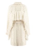 Parosh Fringed Knit Coat Parosh Fringed Knit Coat - panna