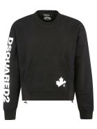 Dsquared2 Sleeve Logo Front Pocket Hoodie Dsquared2 Sleeve Logo Front Pocket Hoodie - Black
