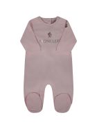 Moncler Pink Suit For Babygirl With Logo Moncler Pink Suit For Babygirl With Logo - Rosa