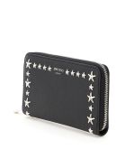 Jimmy Choo Pippa Zip Around Wallet Star Studs Jimmy Choo Pippa Zip Around Wallet Star Studs - BLACK SILVER (Black)