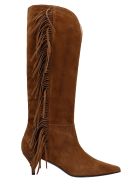 Alchimia Low Heels Boots In Leather Color Suede Alchimia Low Heels Boots In Leather Color Suede - leather color