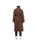 Coat Nanushka Coat - Navy Rust Check