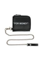 Quote Chain Wallet Off-White Quote Chain Wallet - Black white
