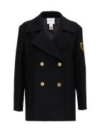 Patou Double Breasted Blazer With Side Inlay Patou Double Breasted Blazer With Side Inlay - Black