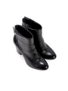 Fiori Francesi Black Leather Ankle Boots With Button Fiori Francesi Black Leather Ankle Boots With Button - Nero (Black)