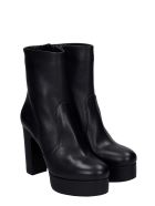 The Seller High Heels Ankle Boots In Black Leather The Seller High Heels Ankle Boots In Black Leather - black