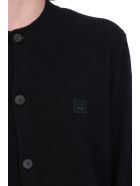 Acne Studios Keva Face Cardigan In Black Wool Acne Studios Keva Face Cardigan In Black Wool - black