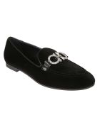 Salvatore Ferragamo Embellished Logo Loafers Salvatore Ferragamo Embellished Logo Loafers - Black