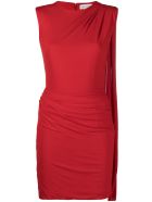 Alexander McQueen Red Dress With Asymmetrical Draping Alexander McQueen Red Dress With Asymmetrical Draping - Red