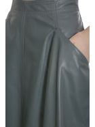 DROMe Skirt In Grey Leather DROMe Skirt In Grey Leather - grey