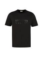 Saint Laurent Logo Print Cotton T-shirt Saint Laurent Logo Print Cotton T-shirt - black