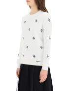 RED Valentino Sweatshirt With Clover Embroidery RED Valentino Sweatshirt With Clover Embroidery - WHITE