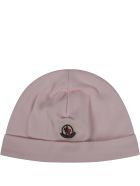Moncler Pink Suit For Babygirl With Logo Moncler Pink Suit For Babygirl With Logo - Rosa
