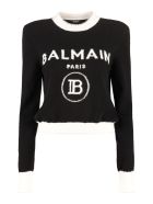 Balmain Logo Crew-neck Pullover Balmain Logo Crew-neck Pullover - black