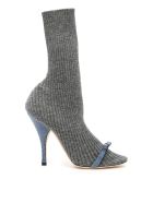 Marco de Vincenzo Knit Booties With Micro Crystals Marco de Vincenzo Knit Booties With Micro Crystals - GREY MELANGE LIGHT (Grey)