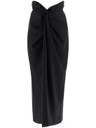 A.W.A.K.E. Mode Draped Skirt With Knots A.W.A.K.E. Mode Draped Skirt With Knots - BLACK (Black)