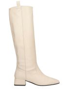 Fabio Rusconi Low Heels Boots In Beige Leather Fabio Rusconi Low Heels Boots In Beige Leather - beige