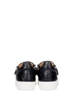 Frankie Sneakers In Black Leather Giuseppe Zanotti Frankie Sneakers In Black Leather - Black