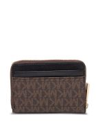 MICHAEL Michael Kors Jet Set Wallet With Allover Logo MICHAEL Michael Kors Jet Set Wallet With Allover Logo - Brown