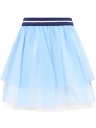 Simonetta Light Blue Skirt For Girl Simonetta Light Blue Skirt For Girl - Light Blue