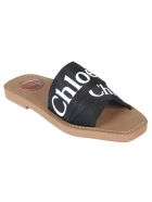 Chloé Logo Strap Sliders Chloé Logo Strap Sliders - Black