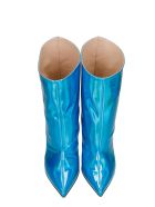 Alexandre Vauthier High Heels Ankle Boots In Cyan Leather Alexandre Vauthier High Heels Ankle Boots In Cyan Leather - cyan