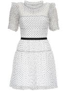 self-portrait Black And White Dress In Polka Dot Tulle self-portrait Black And White Dress In Polka Dot Tulle - White