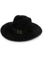 Ruslan Baginskiy Fedora Hat With Crystals And Pearls Ruslan Baginskiy Fedora Hat With Crystals And Pearls - Black