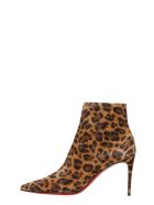 Christian Louboutin Brigikate 85 High Heels Ankle Boots In Animalier Suede Christian Louboutin Brigikate 85 High Heels Ankle Boots In Animalier Suede - Animalier