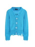 Riccardo Comi Light Blue "happy Day" Cardigan For Kids Riccardo Comi Light Blue "happy Day" Cardigan For Kids - Light Blue