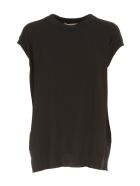 Liviana Conti Straight Sweater W/s Crew Neck W/popeline Liviana Conti Straight Sweater W/s Crew Neck W/popeline - Black Black