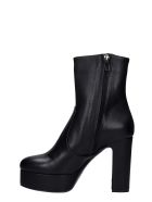 The Seller High Heels Ankle Boots In Black Leather The Seller High Heels Ankle Boots In Black Leather - black