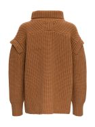 Loulou Studio Jumper With Funnel Neck And Dropped Shoulders Loulou Studio Jumper With Funnel Neck And Dropped Shoulders - Beige